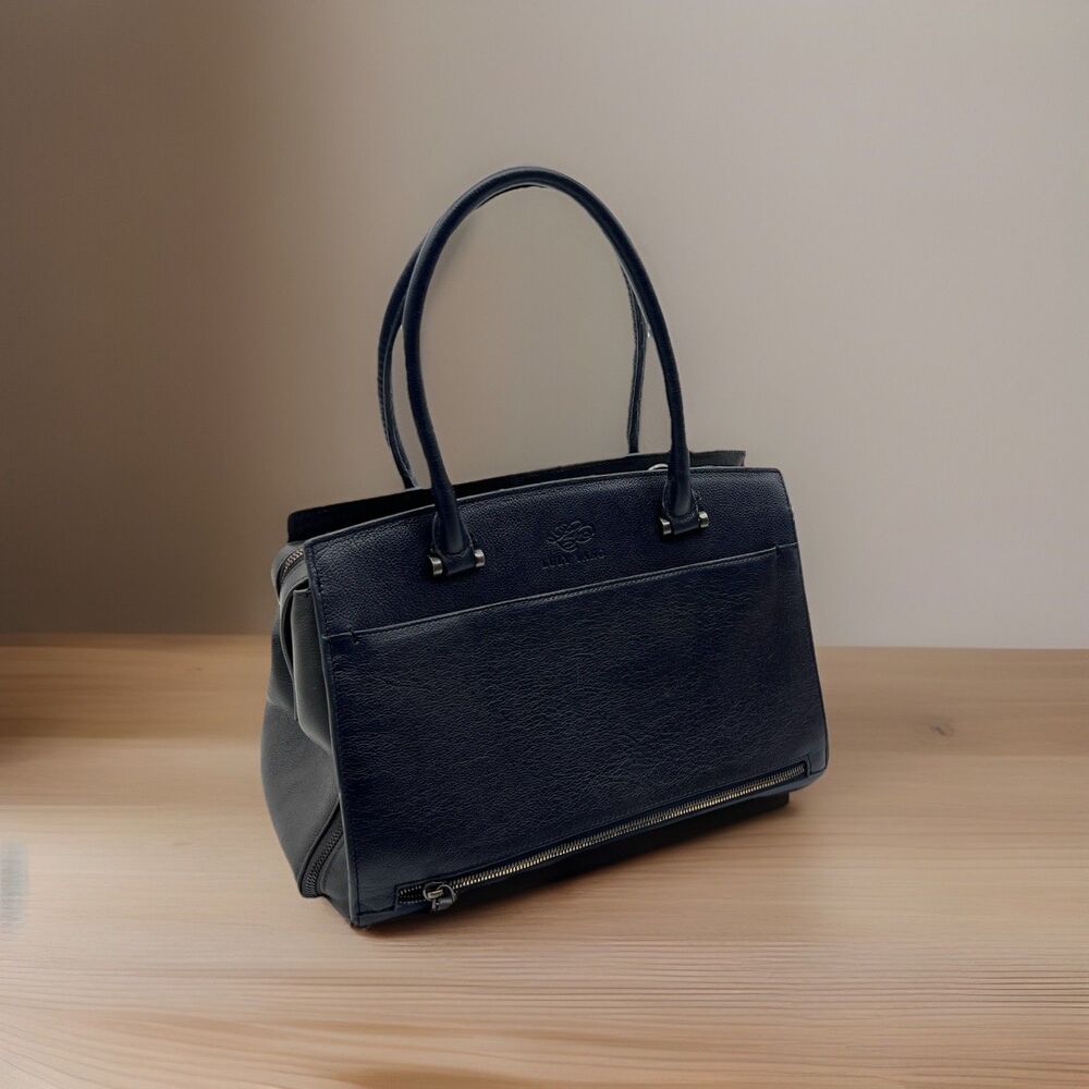 Luly Yang Aura Designer purse handbag ALASKA  INSPIRED  SEATTLE WA  BLUE LEATHER